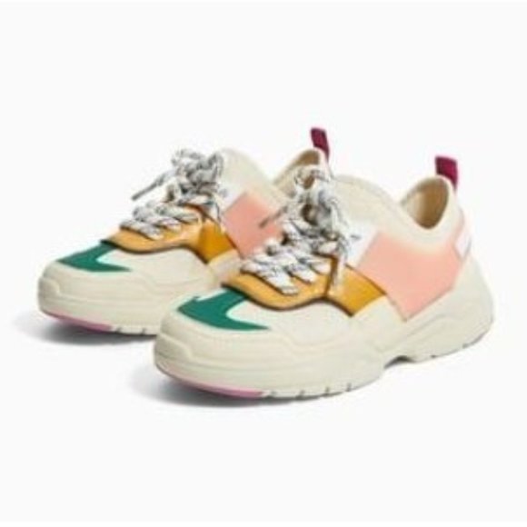 Zara Kids Girls Unisex Multicolored Lace Up Sneakers Size EU-31/ US-13 - Picture 3 of 13